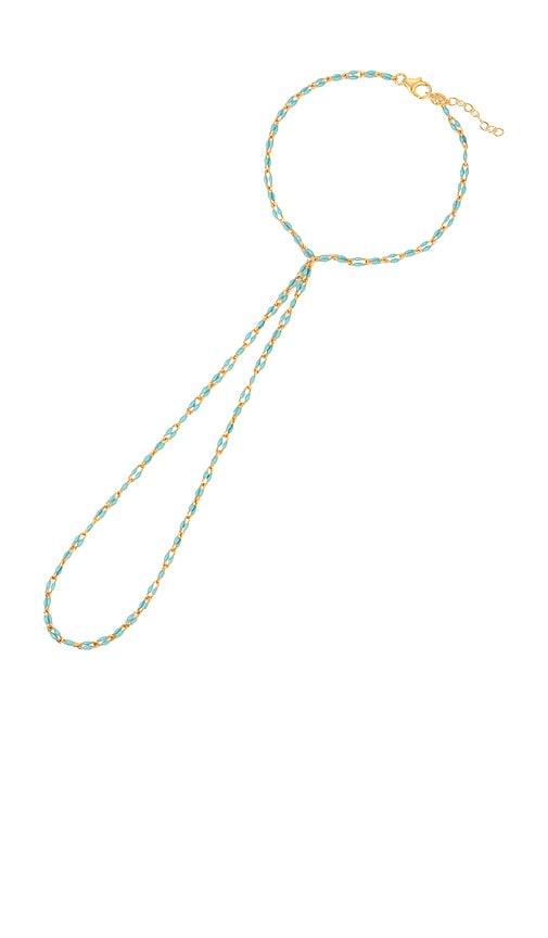 NAiiA x REVOLVE Turquoise Link Hand Chain in Teal by NAIIA