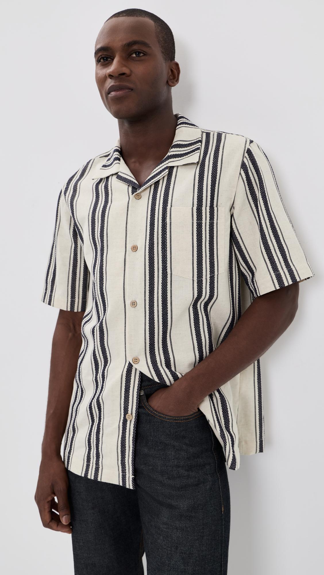 Aloha Dobby Bands Shirt by NAKED & FAMOUS DENIM
