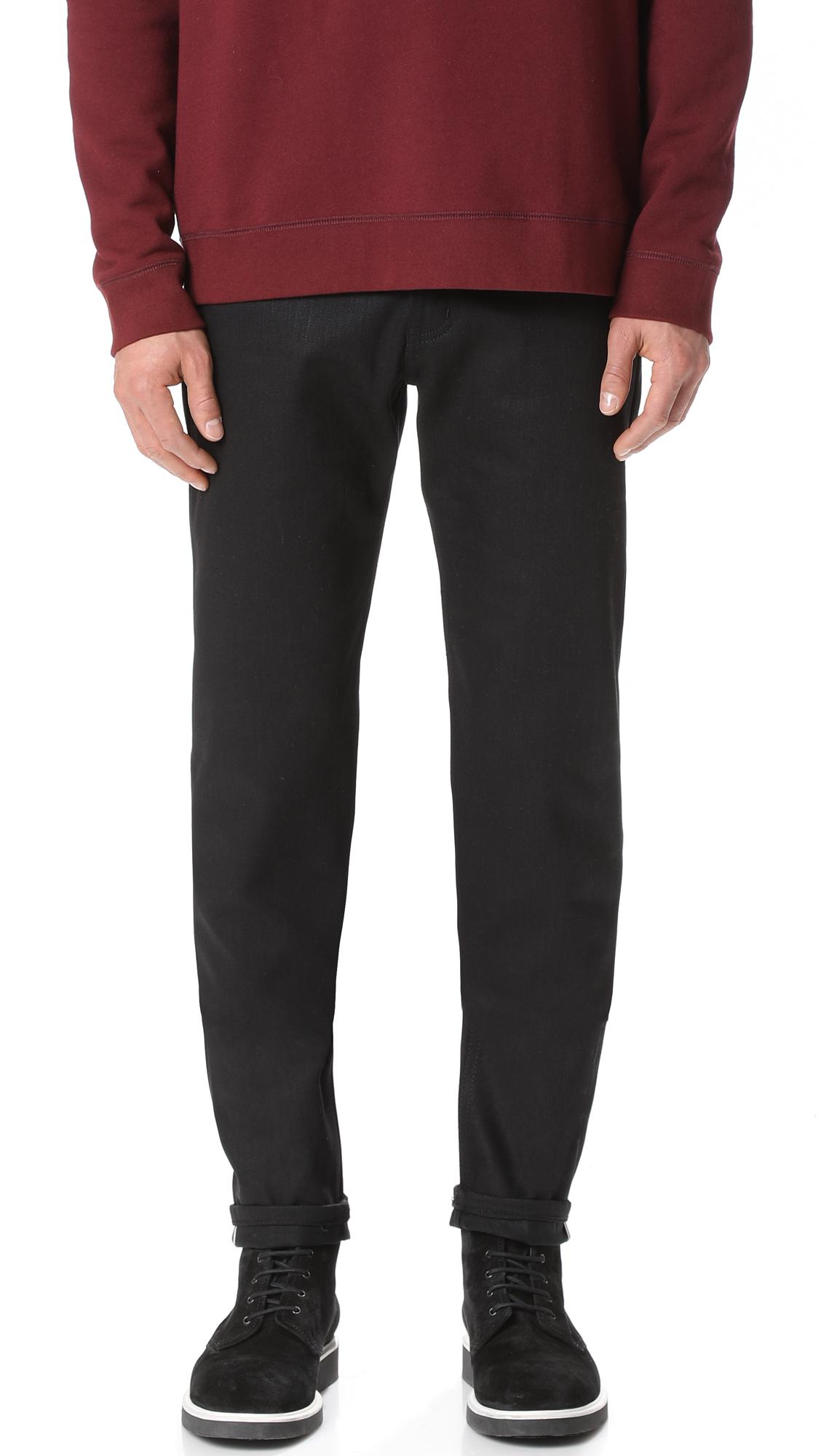 Easy Guy Solid Black Selvedge Jeans by NAKED & FAMOUS DENIM