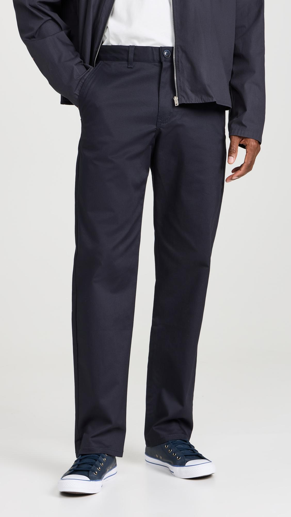 Straight Chino Navy Stretch Twill Pants by NAKED & FAMOUS DENIM