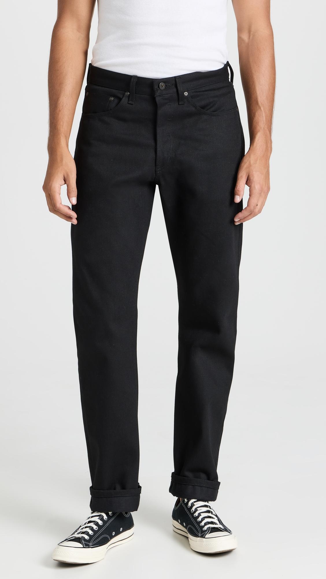True Guy - Solid Black Selvedge Jeans by NAKED & FAMOUS DENIM