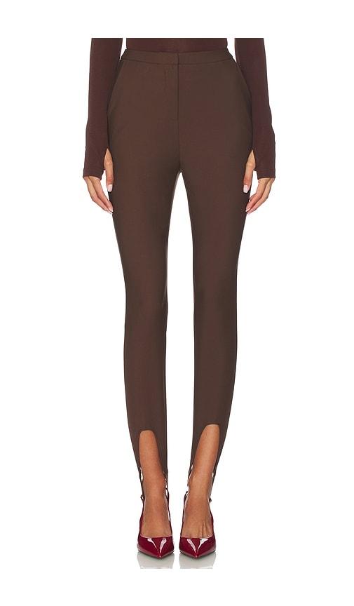 Nakedvice The Alexis Stirrup Pant in Brown by NAKEDVICE