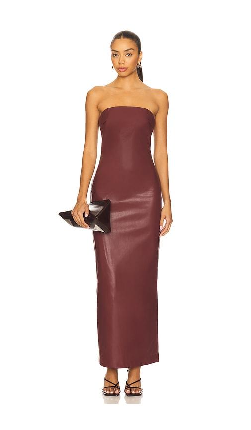 Nakedvice The Allegra Dress in Burgundy by NAKEDVICE
