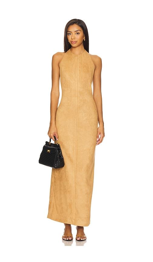 Nakedvice The Ambrose Dress in Tan by NAKEDVICE