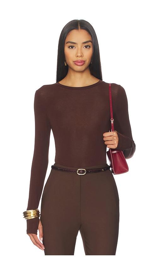Nakedvice The Dove Top in Brown by NAKEDVICE