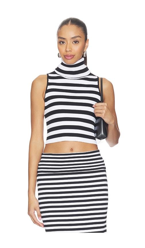 Nakedvice The Eve Stripe Top in Black,White by NAKEDVICE