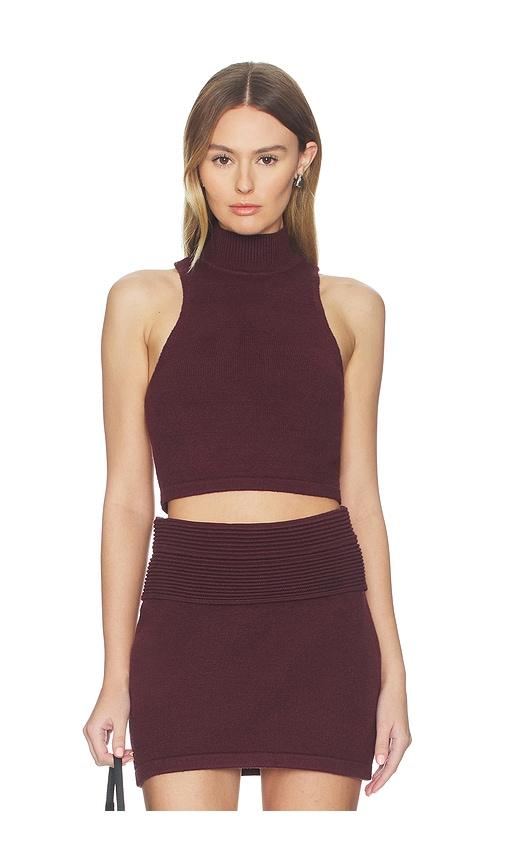 Nakedvice The Kairo Top in Burgundy by NAKEDVICE