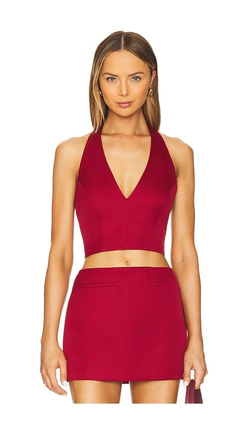 Nakedvice The Maggie Halter Top in Red by NAKEDVICE