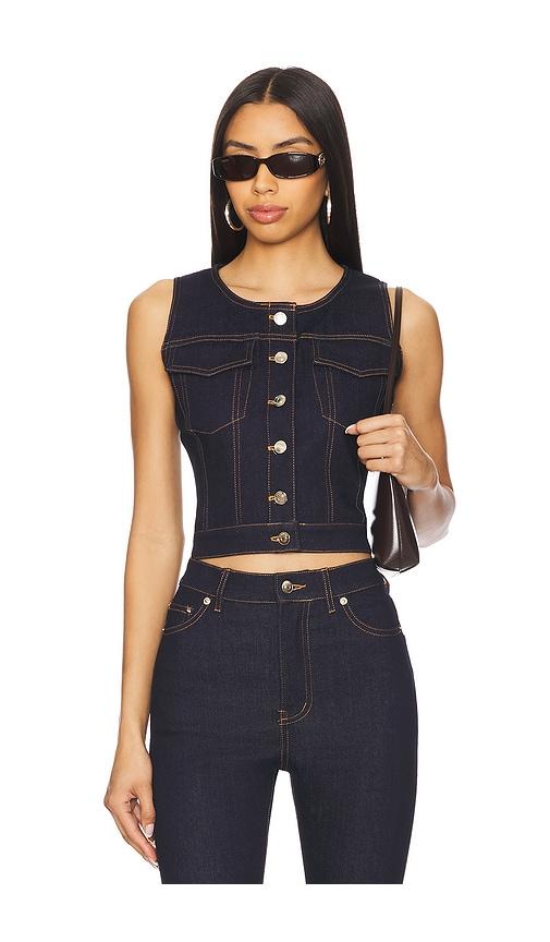 Nakedvice The Rina Vest in Blue by NAKEDVICE