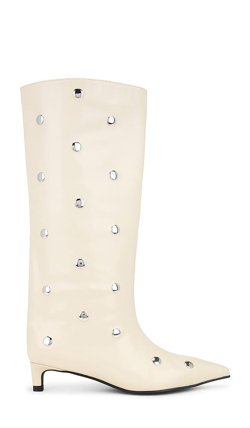 Nakedvice The Stacey Stud Boot in Ivory by NAKEDVICE