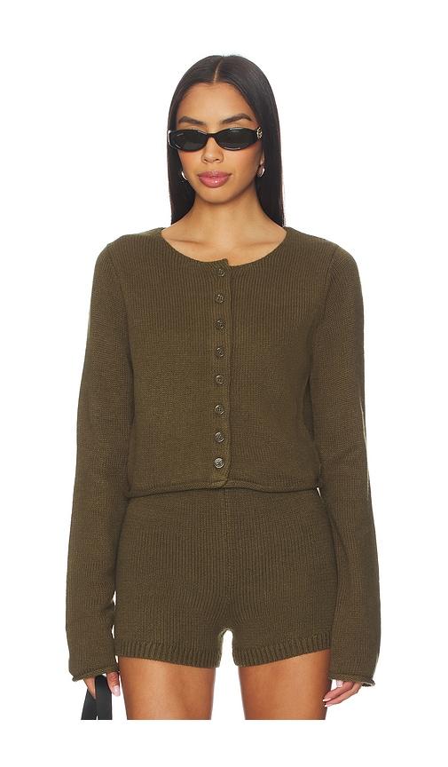 Nakedvice The Stormy Cardigan in Olive by NAKEDVICE