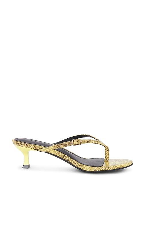Nakedvice The Tayla Heel Sandal in Yellow by NAKEDVICE