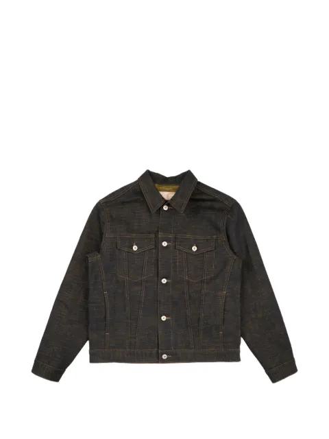 Citrus Kasuri Selvedge button denim jacket by NAKED&FAMOUS DENIM