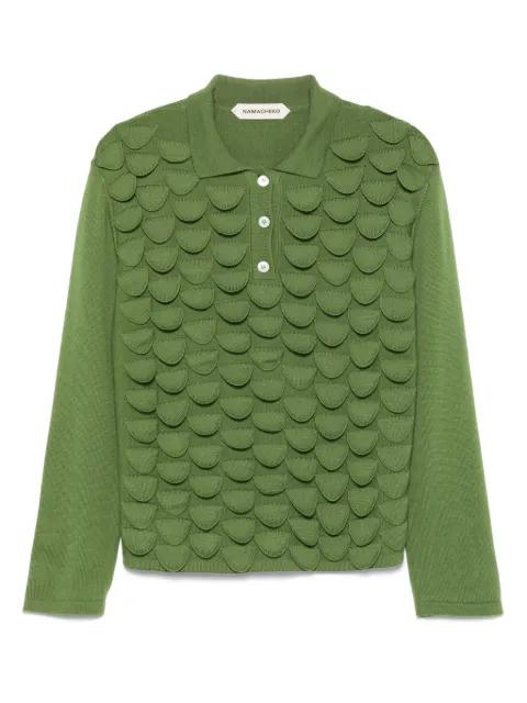 Bird Feather polo top by NAMACHEKO