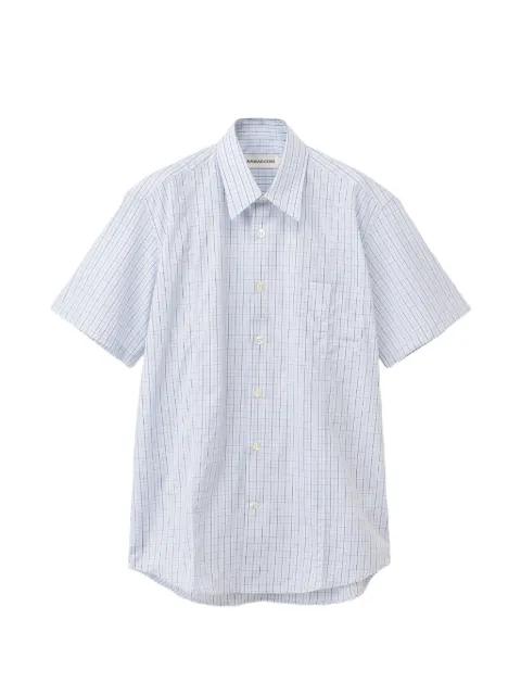 check-print short-sleeved shirt by NAMACHEKO