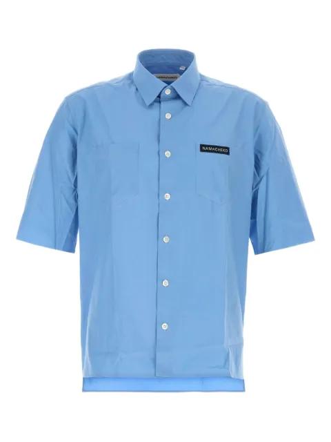 patch-pocket poplin shirt by NAMACHEKO
