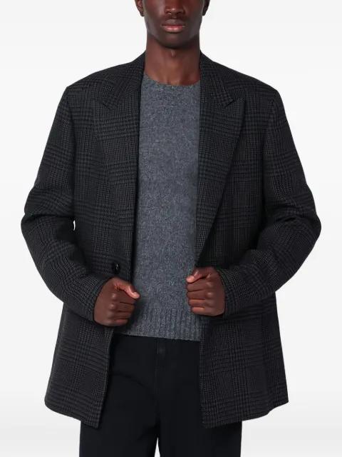 single-breasted check jacket by NAMACHEKO