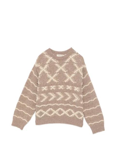 teddy crewneck sweater by NAMACHEKO