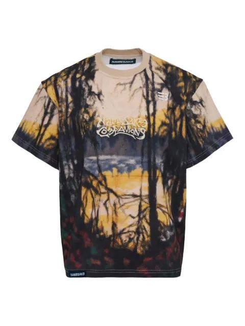 forest-print T-shirt by NAMESAKE
