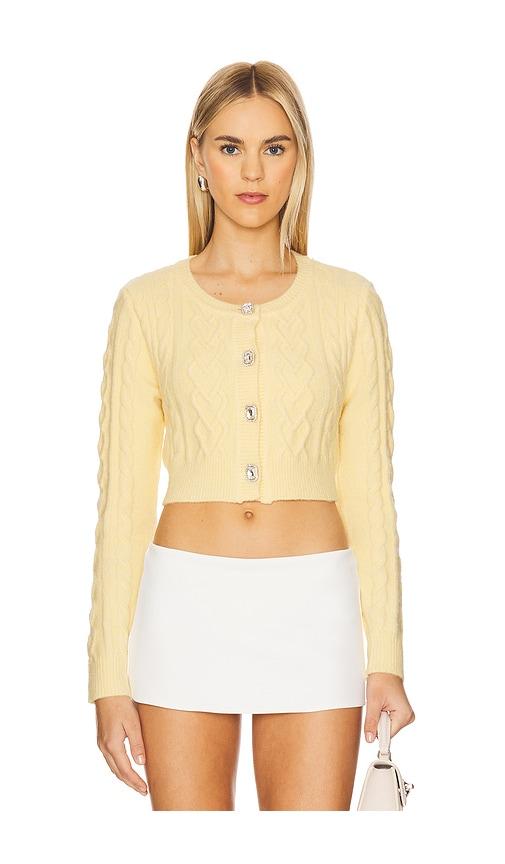 Nana Jacqueline Evie Cardigan in Yellow by NANA JACQUELINE