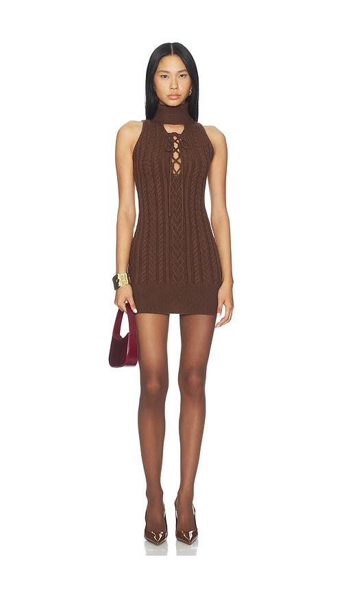 Nana Jacqueline Karlie Dress in Brown by NANA JACQUELINE