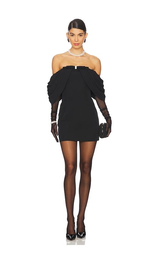 Nana Jacqueline Kate Bow Dress in Black by NANA JACQUELINE