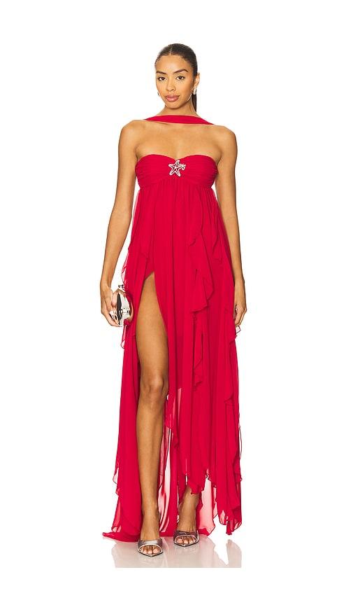 Nana Jacqueline Mariah Dress in Red by NANA JACQUELINE