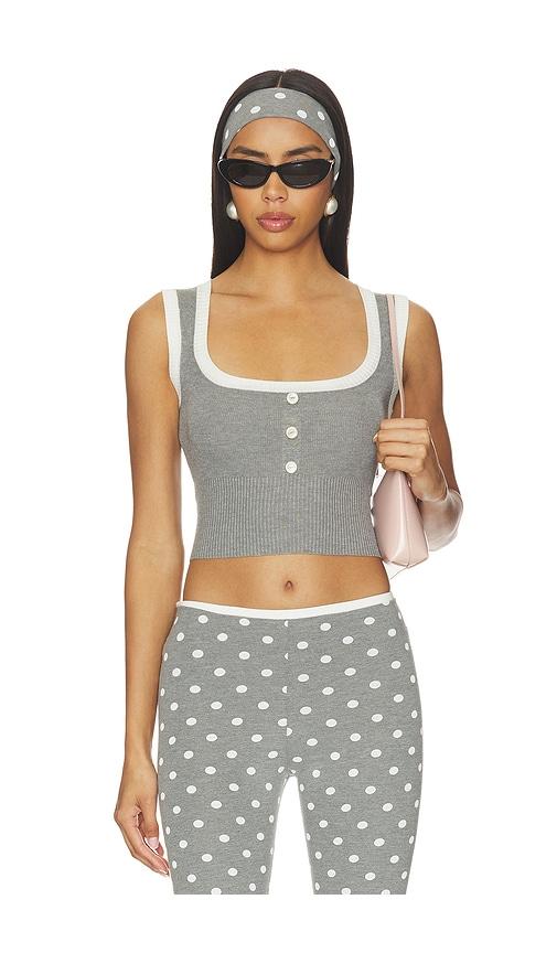 Nana Jacqueline Millie Knit Tank in Grey by NANA JACQUELINE