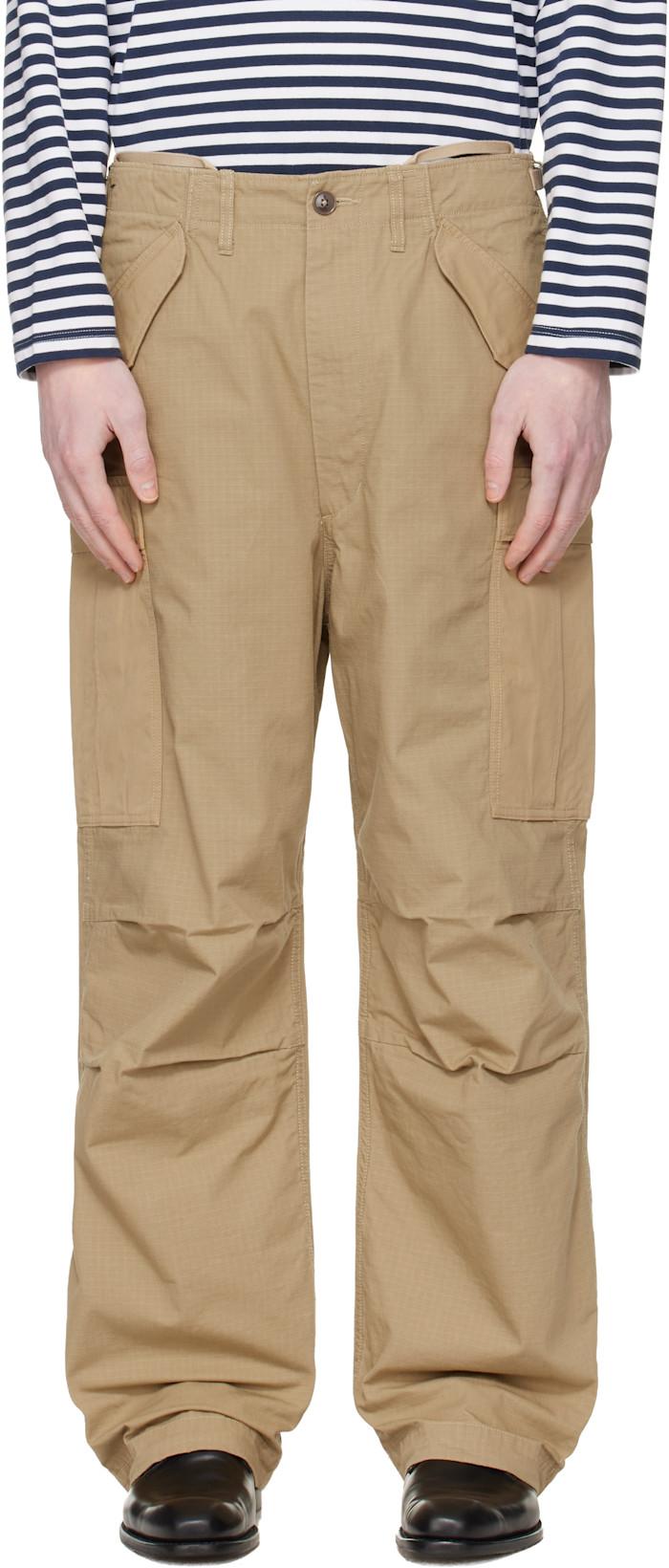 Beige Ripstop Cargo Pants by NANAMICA