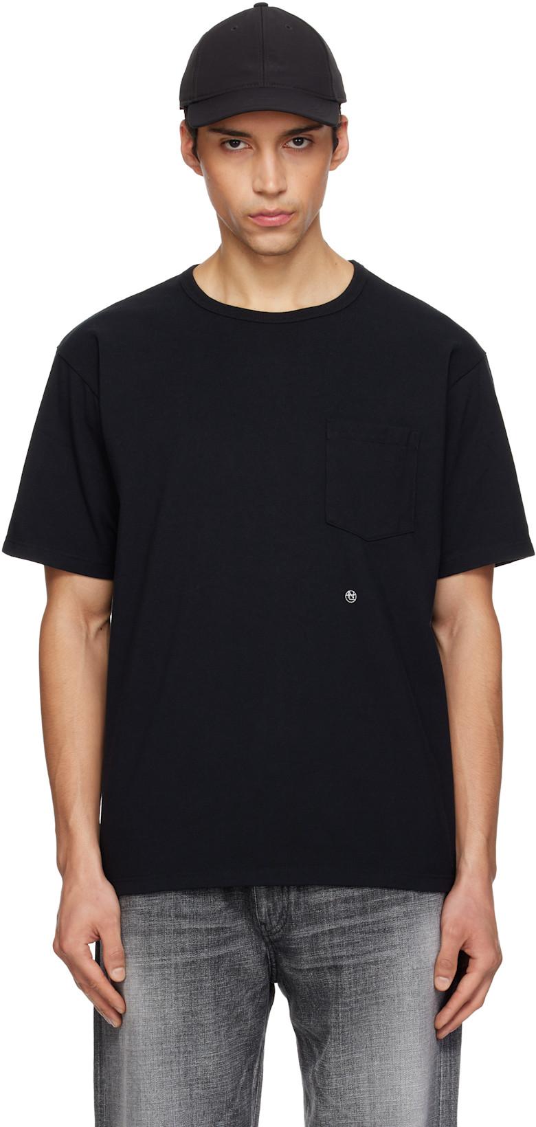 Black COOLMAX Jersey Pocket T-shirt by NANAMICA