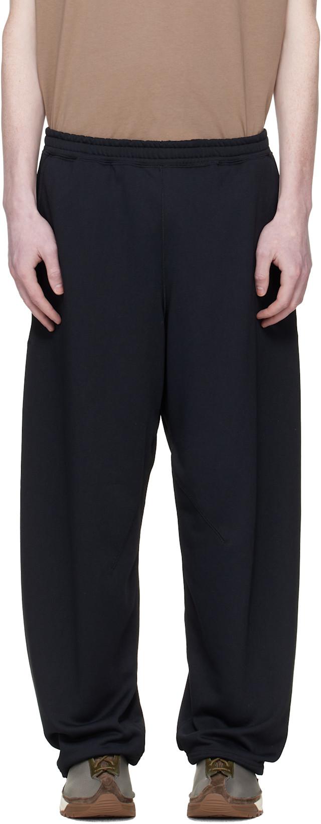 Black Polyester Pile Sweatpants by NANAMICA