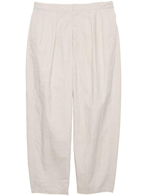 Ivy tapered trousers by NANAMICA