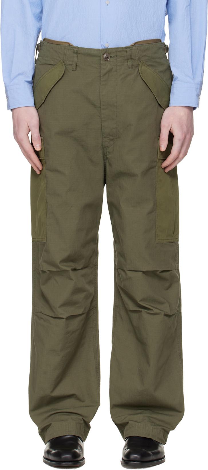 Khaki Ripstop Cargo Pants by NANAMICA