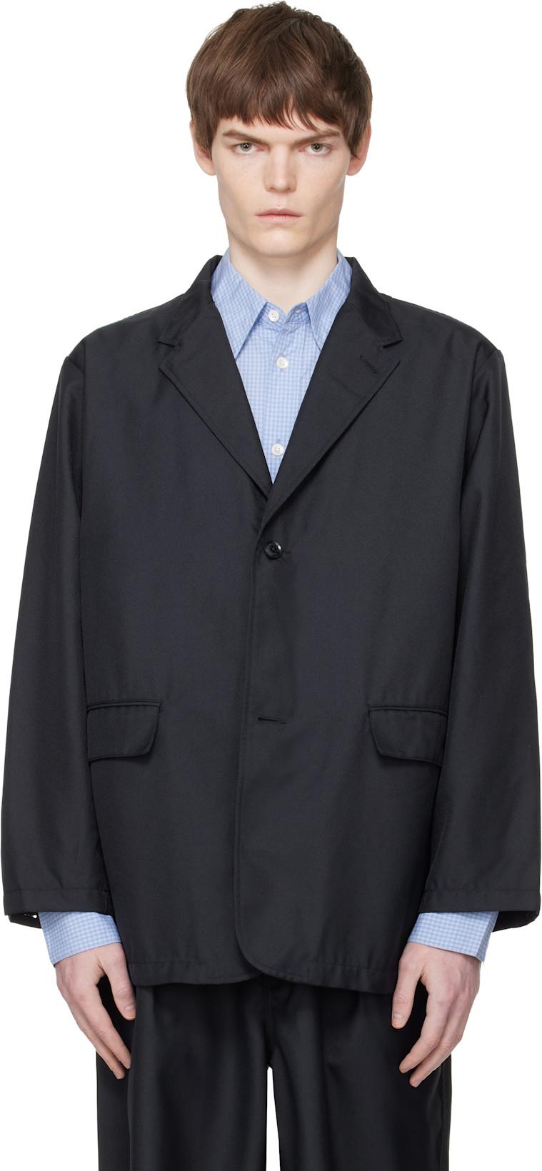 Navy Polyester Twill Club Blazer by NANAMICA