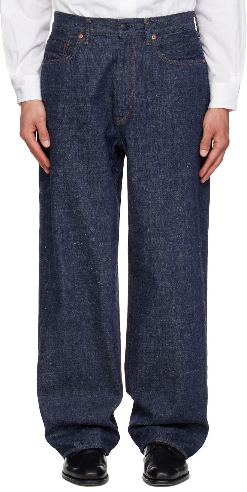 Navy Selvage Jeans by NANAMICA