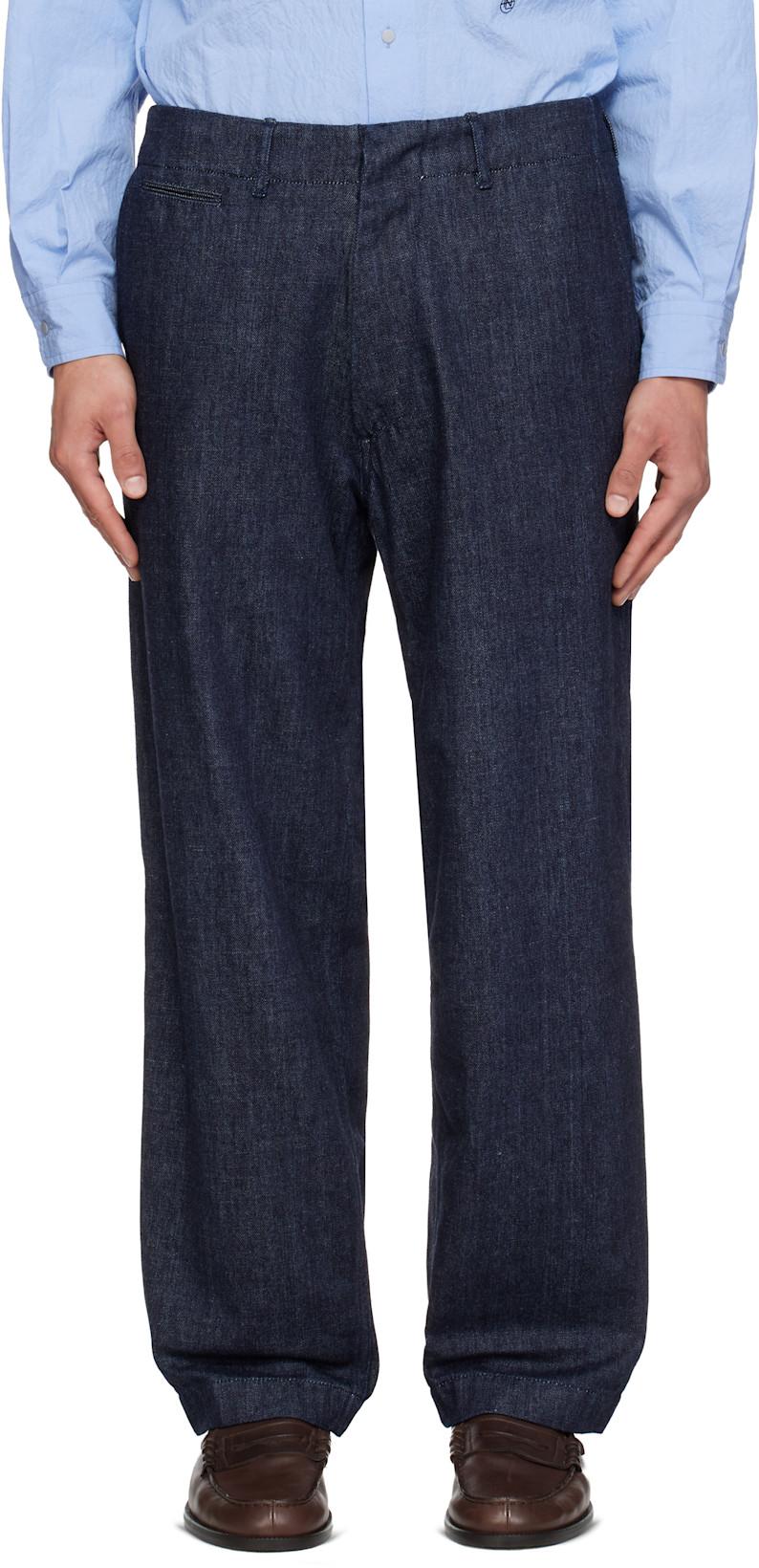 Navy Wide Jeans by NANAMICA