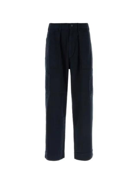 Nep twill trousers by NANAMICA