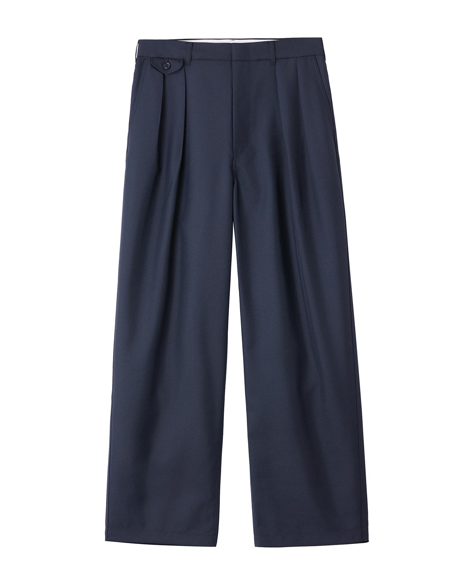 Pleated wide-leg pants by NANAMICA