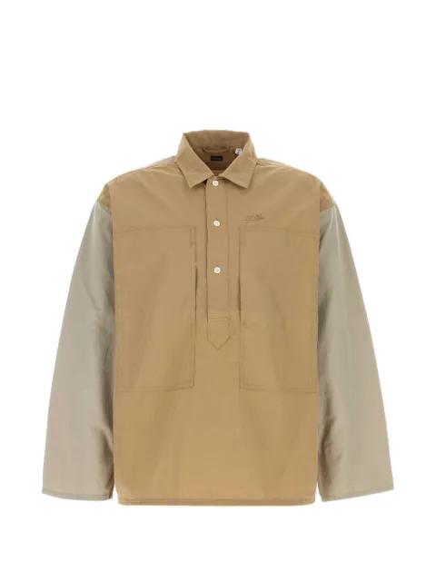 Pullover shirt jacket by NANAMICA
