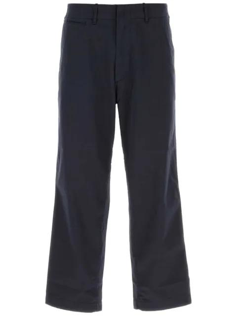 concealed-fastening straight trousers by NANAMICA