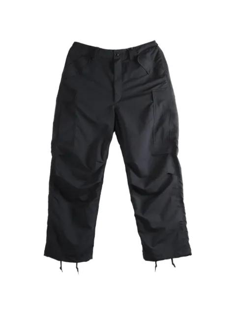 drawstring-cuff cargo pants by NANAMICA