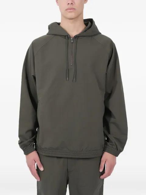 neck-zip hoodie by NANAMICA