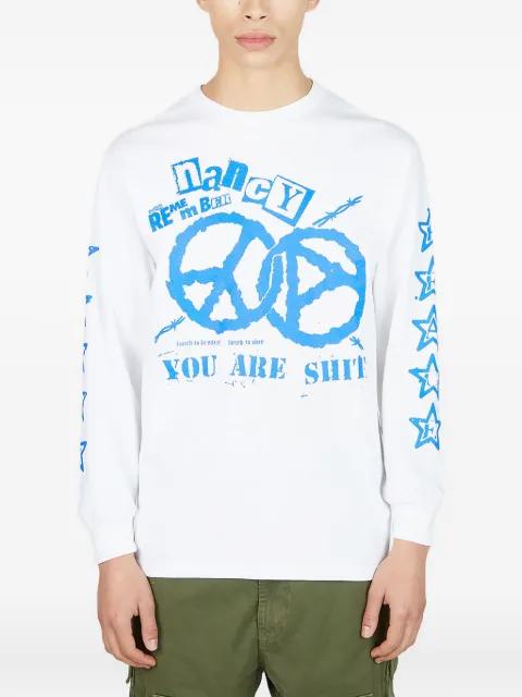 graphic-print long-sleeve T-shirt by NANCY GANZ