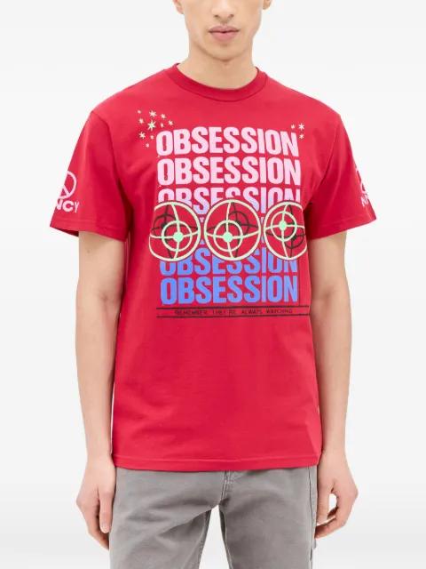 text-print crew-neck T-shirt by NANCY GANZ