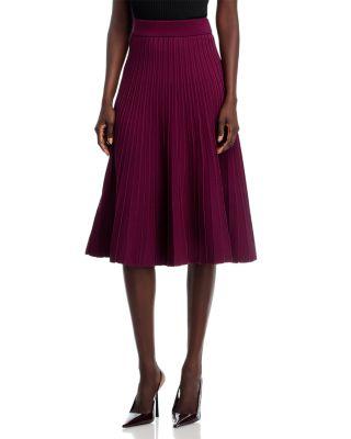 Rib A Line Midi Skirt by NANCY YANG