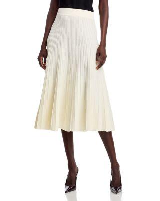 Rib A Line Midi Skirt by NANCY YANG