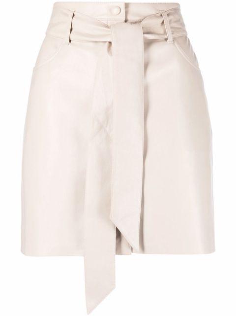 A-line belted mini skirt by NANUSHKA