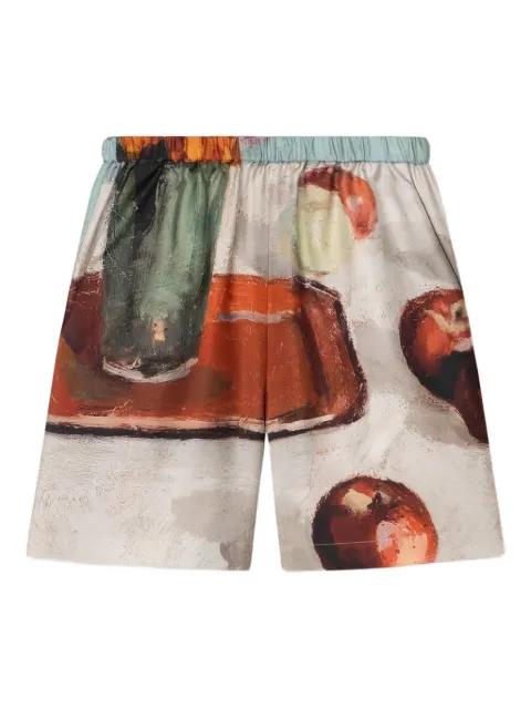 Anne elastic-waist printed shorts by NANUSHKA
