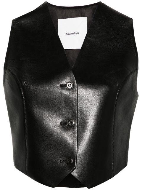 Arnona faux-leather waistcoat by NANUSHKA