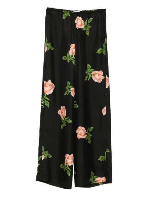 Arvenn rose-print elastic-waist trousers by NANUSHKA